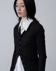 Pearl Dot Cardigan / black