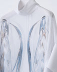 Sphere Sheer Robe / white