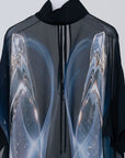 Sphere Sheer Robe / black