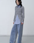 Pearl Dot Cardigan / grey