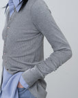 Pearl Dot Cardigan / grey