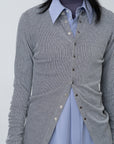 Pearl Dot Cardigan / grey