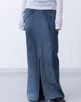 Mirage Bleach Skirt / navy