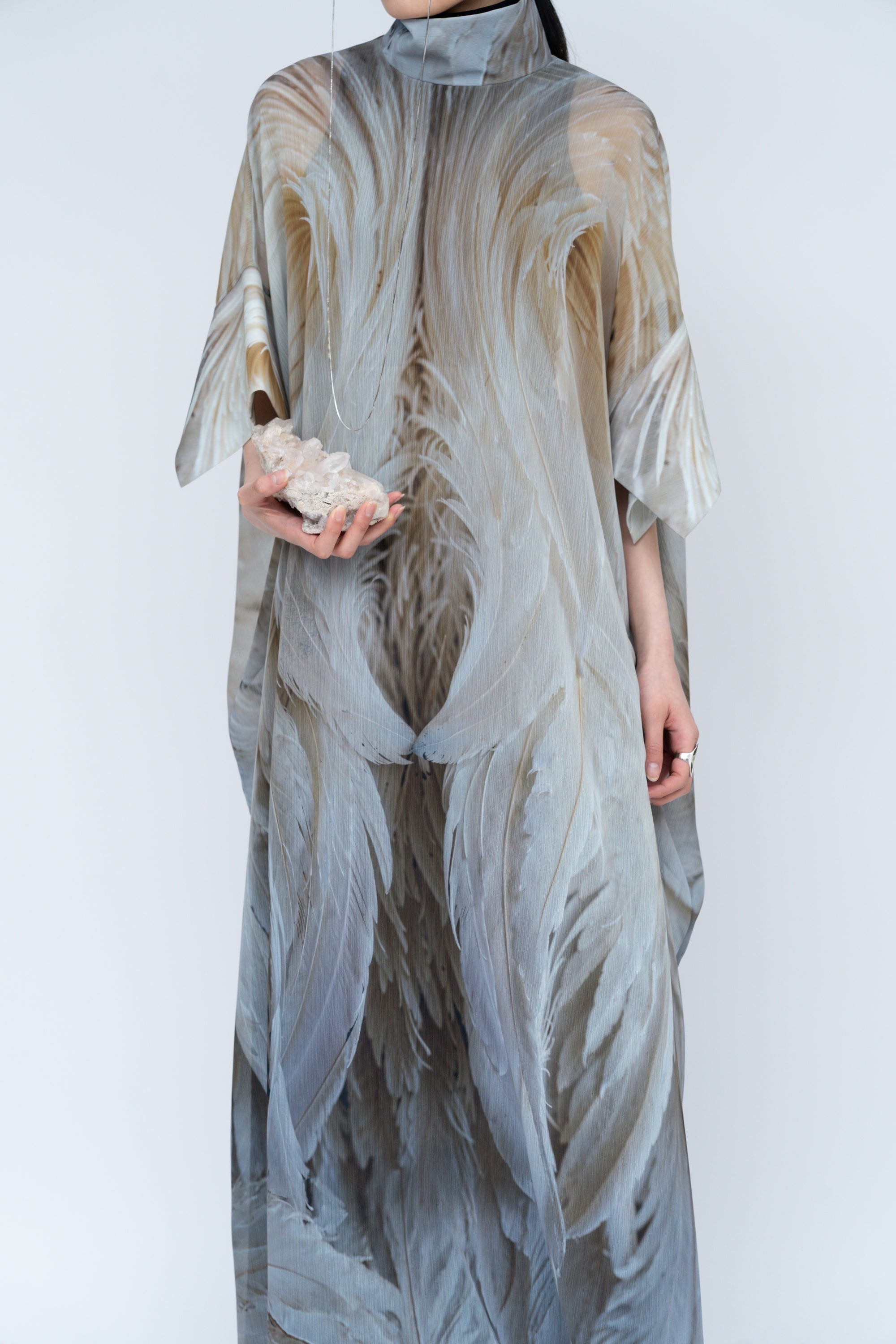 Phenomenal Sheer Robe / feather