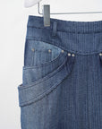 Mirage Bleach Skirt / navy
