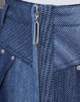 Mirage Bleach Skirt / navy