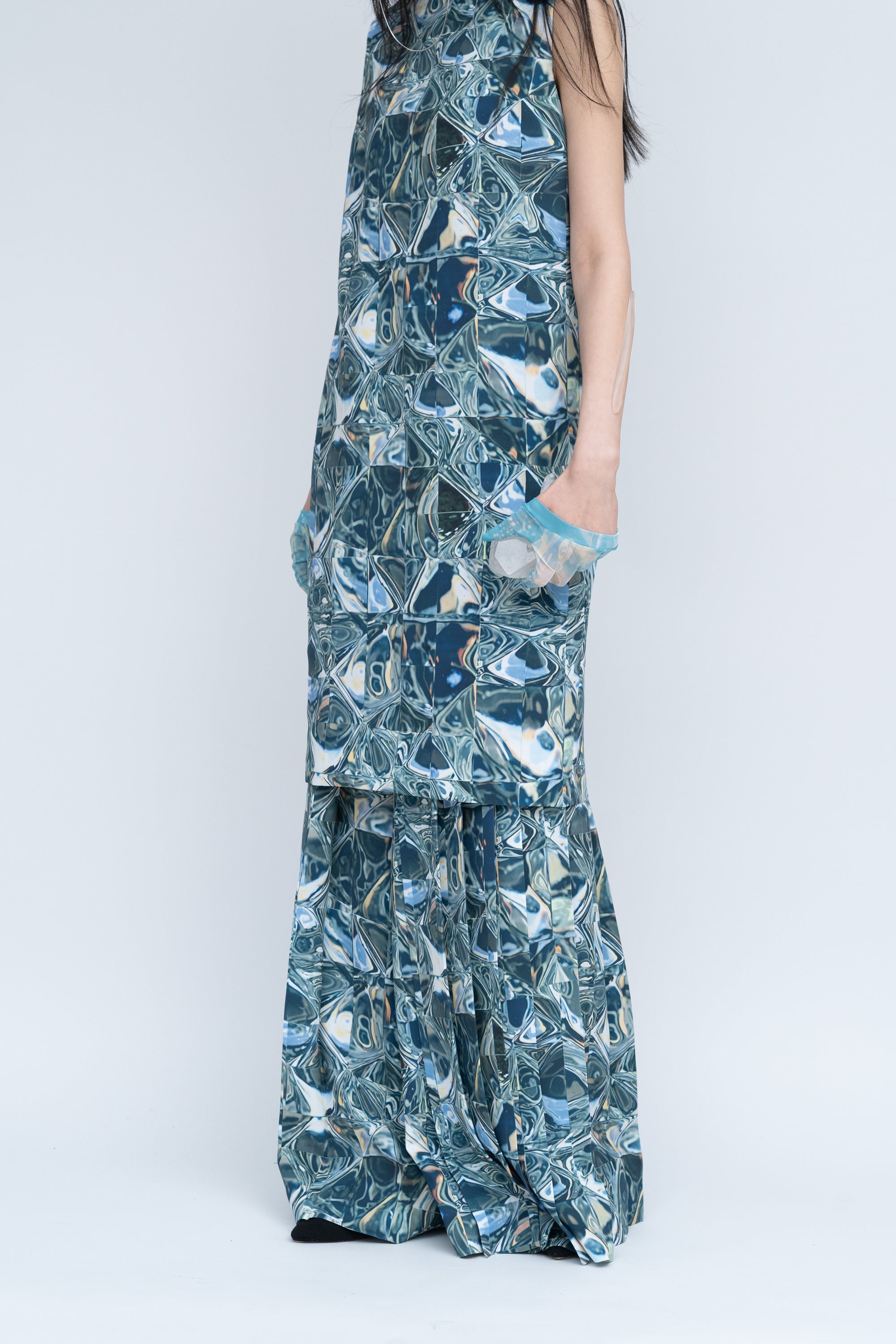 Hak Pleats Pants Cry / green