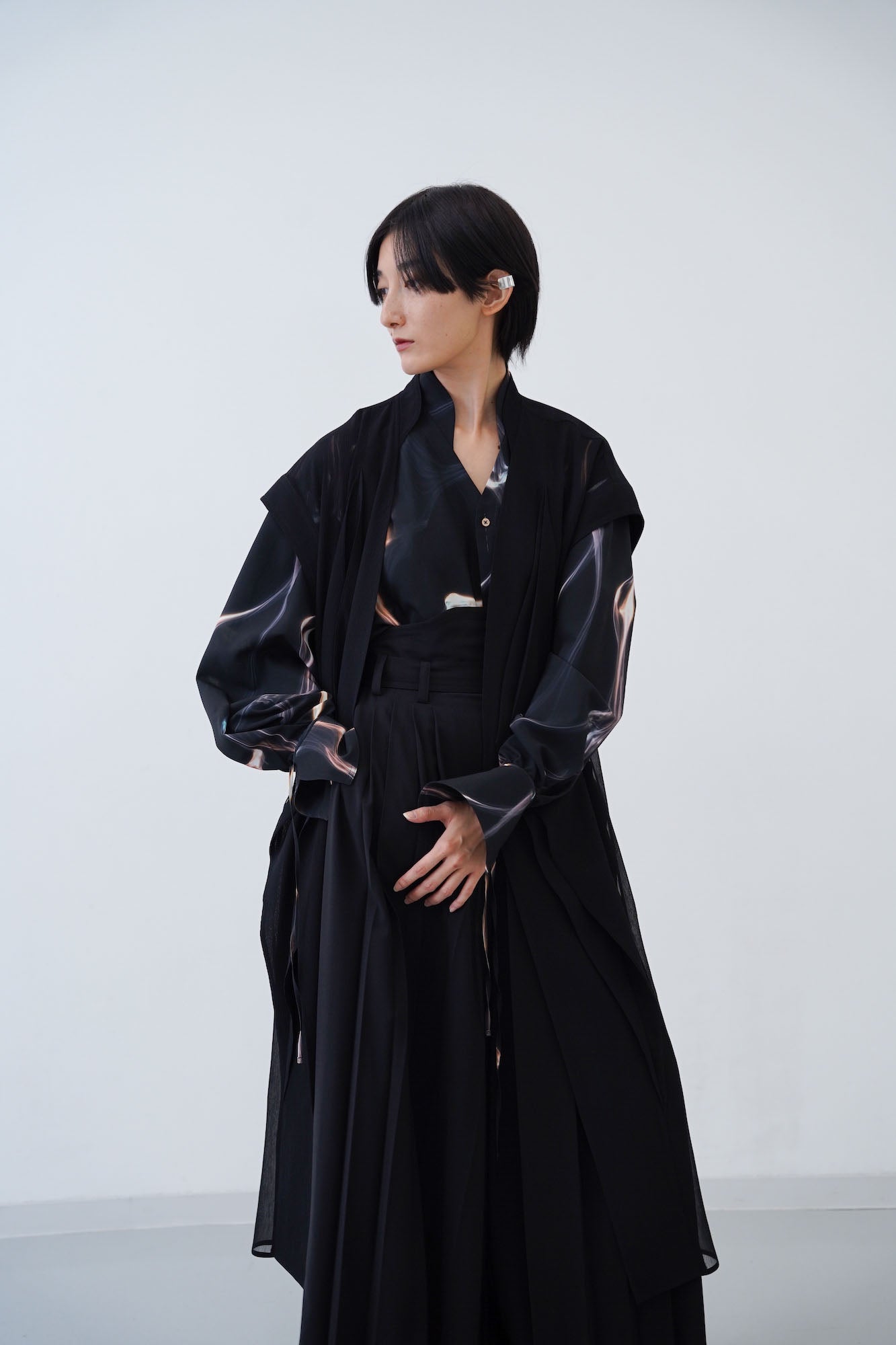 Dia Sheer Gown / black