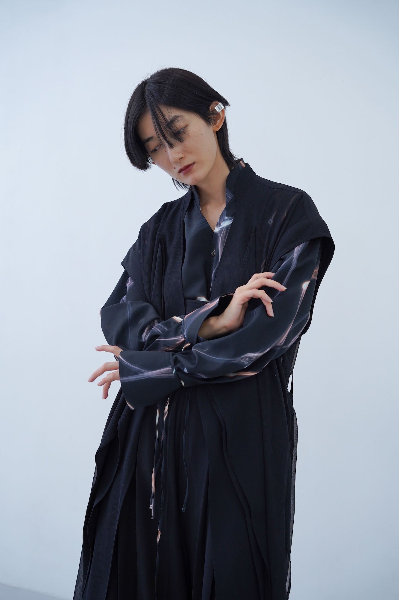 Dia Sheer Gown / black