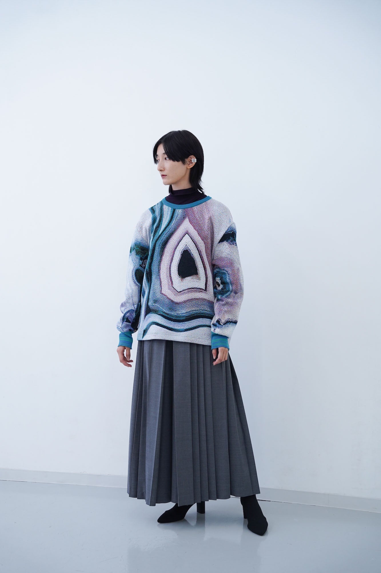 Hak Pleats Pants / grey