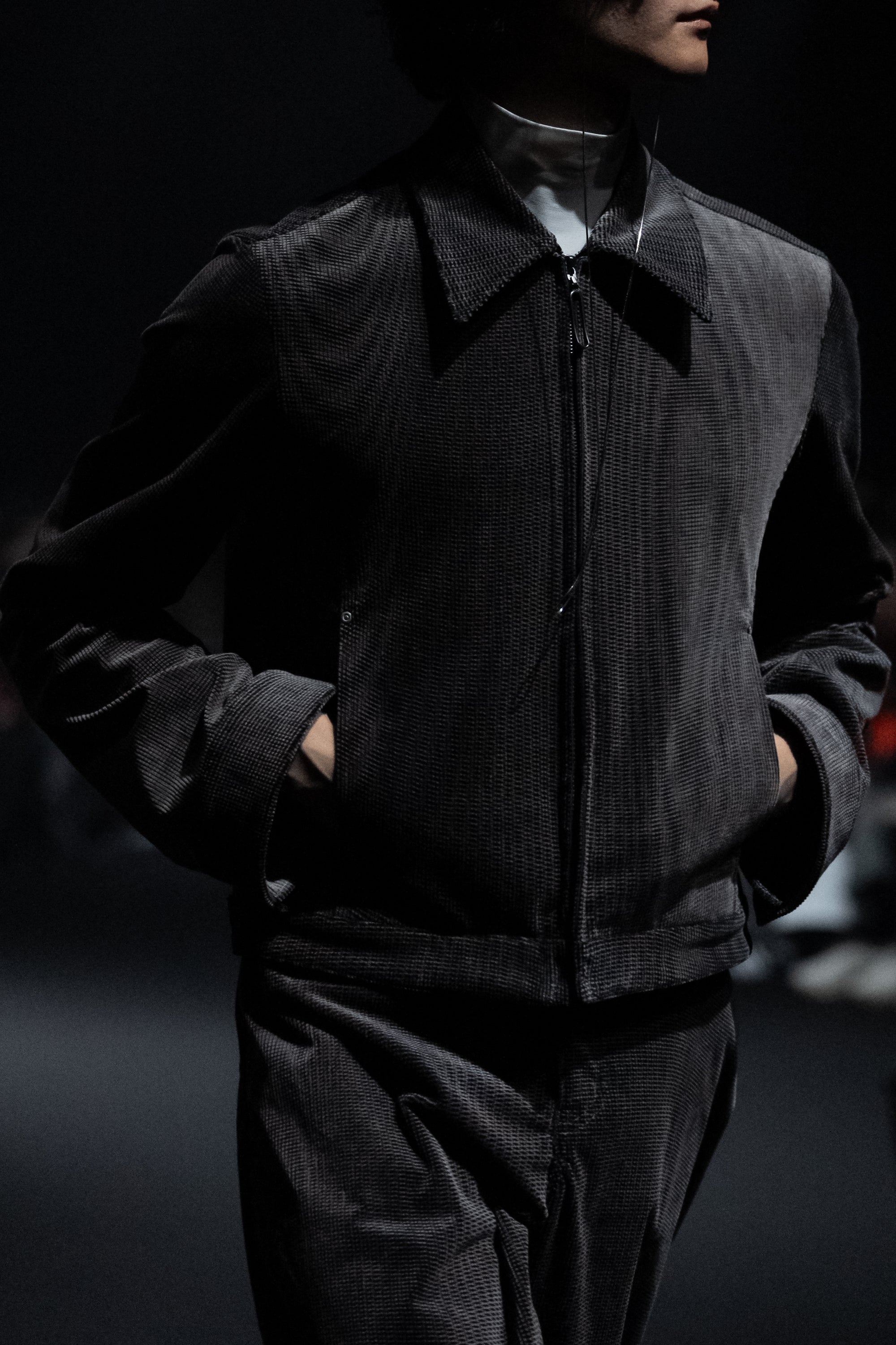 Mirage Bleach Corduroy Pants / black