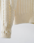 Allele Cable Sweater / ivory