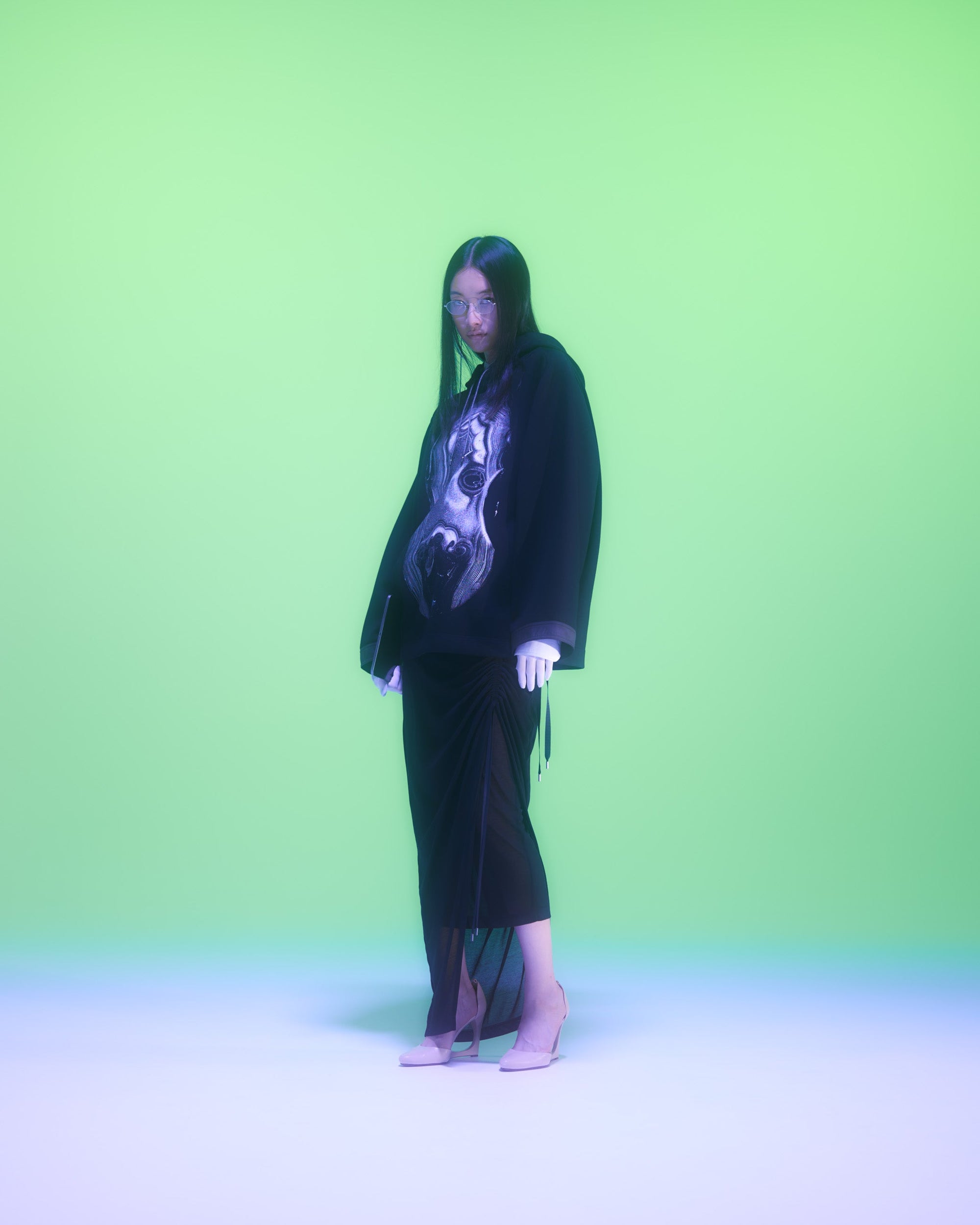 Diaphanera Hoodie / black