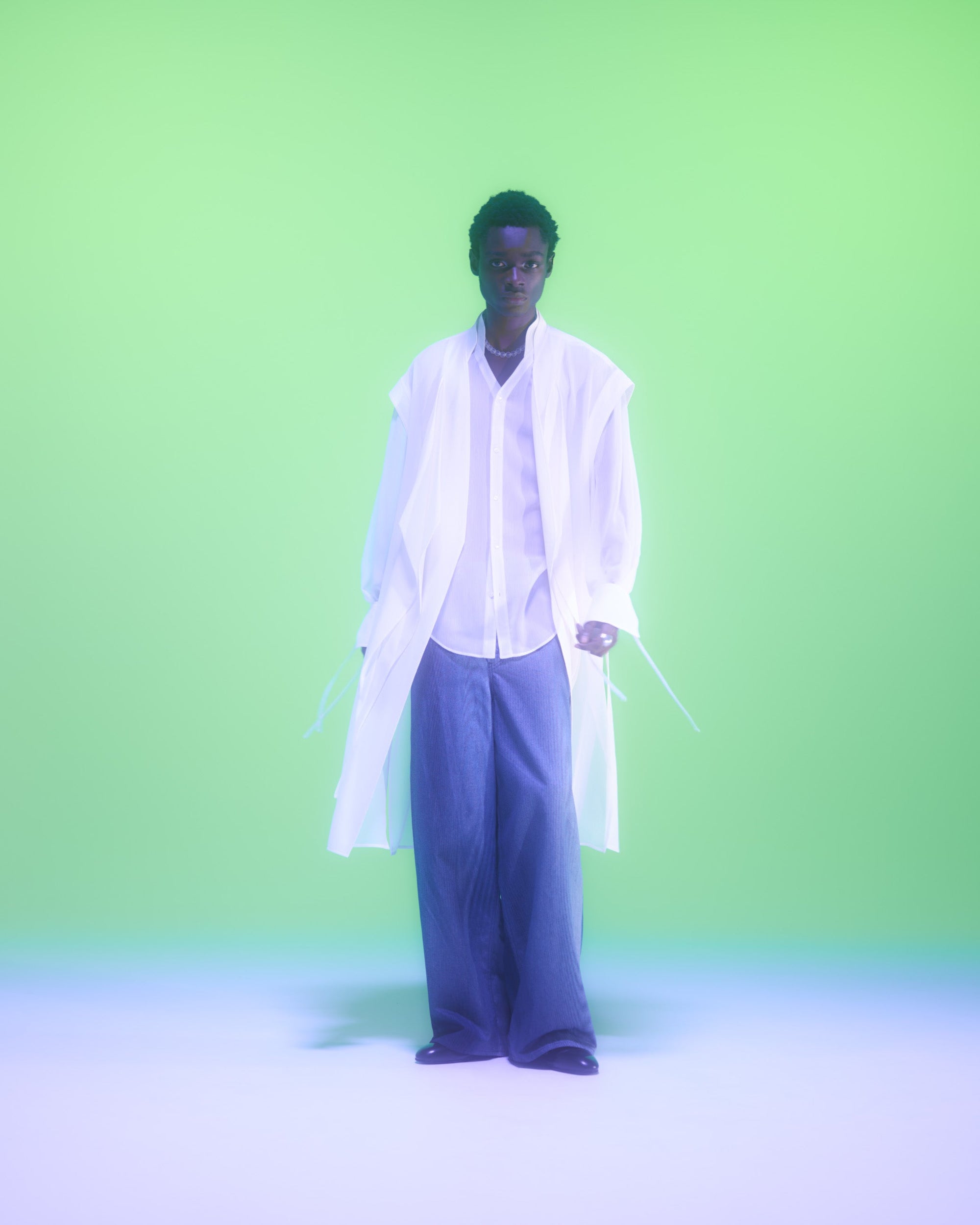 Dia Sheer Gown / ivory