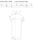 Lattice Skyfish Robe / charcoal