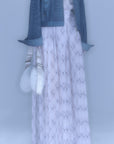 Hak Pleats Pants Lattice / white