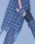 Lattice Skyfish Robe / charcoal