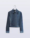 Mirage Bleach Denim Jacket / navy