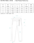 Hak Pleats Pants Cry / silver