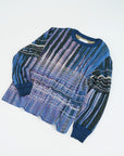 Pixel Tear Sweater / blue tear