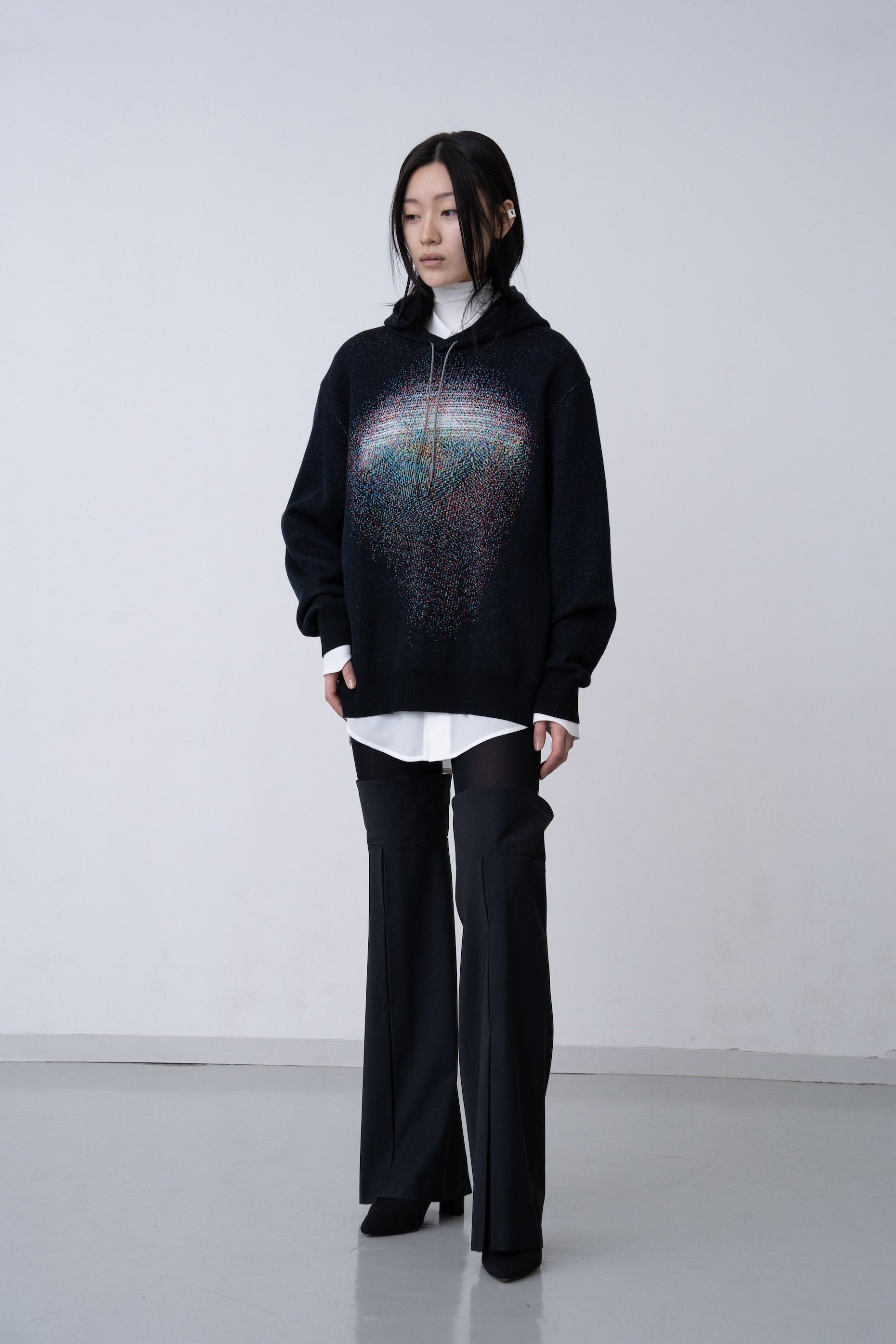 Photon Knit Hoodie / black