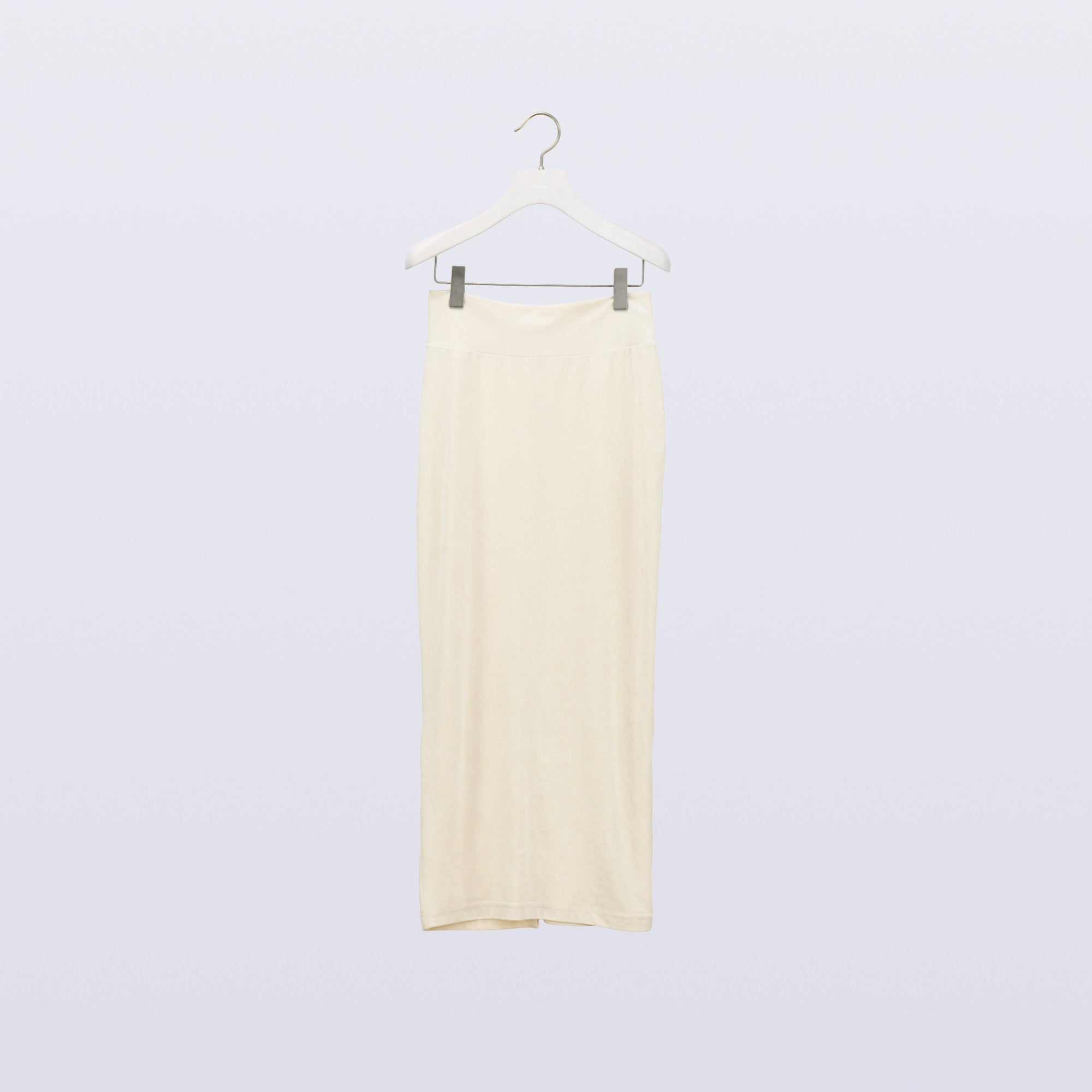 Lunar Velour Skirt / ecru