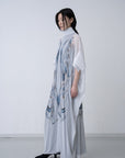 Sphere Sheer Robe / white