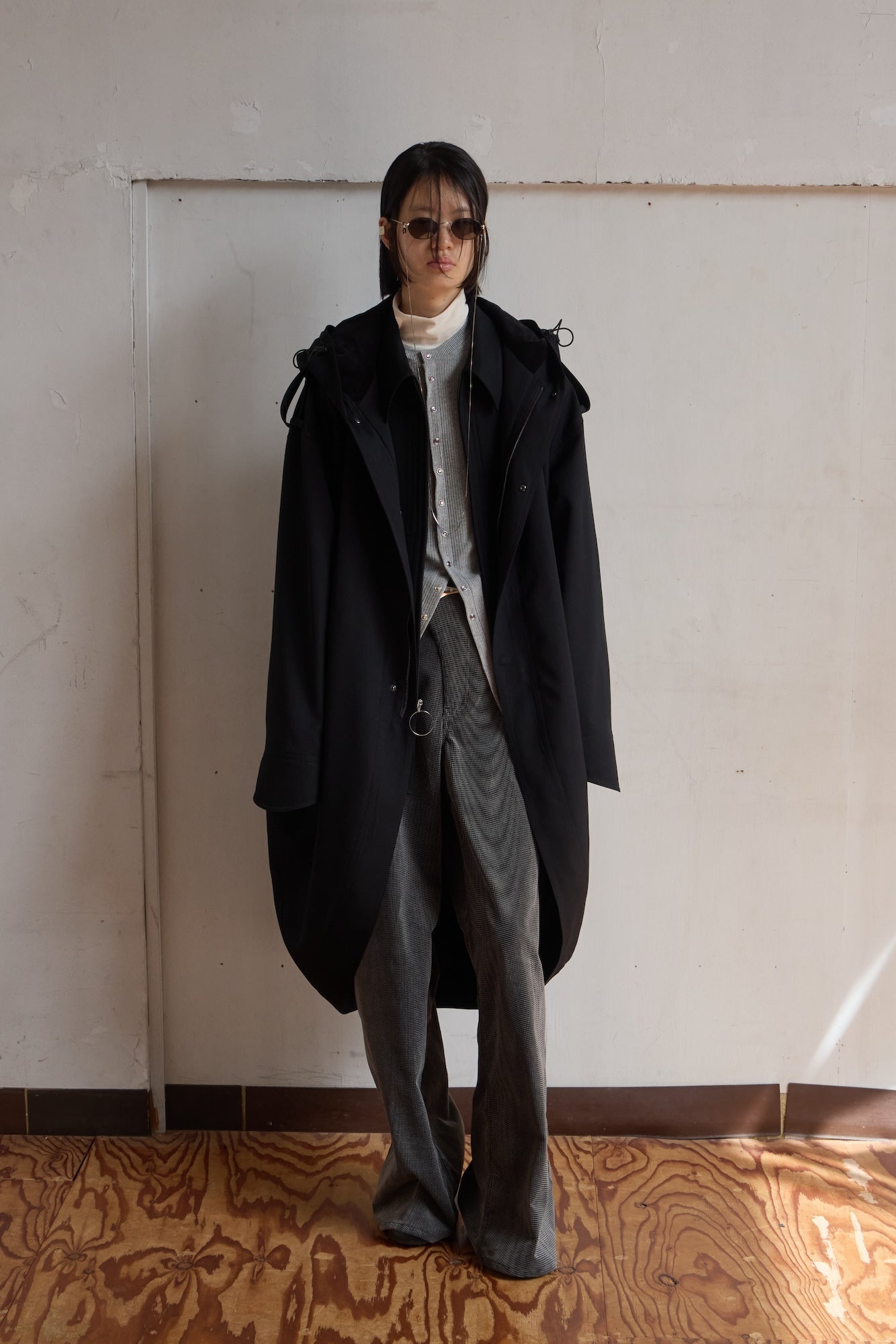 Pearl Dot Cardigan / grey