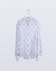 Lattice Sheer Shirt / white