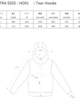 Tear Hoodie / grey