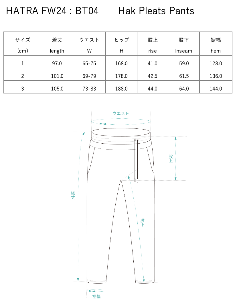 Hak Pleats Pants / grey