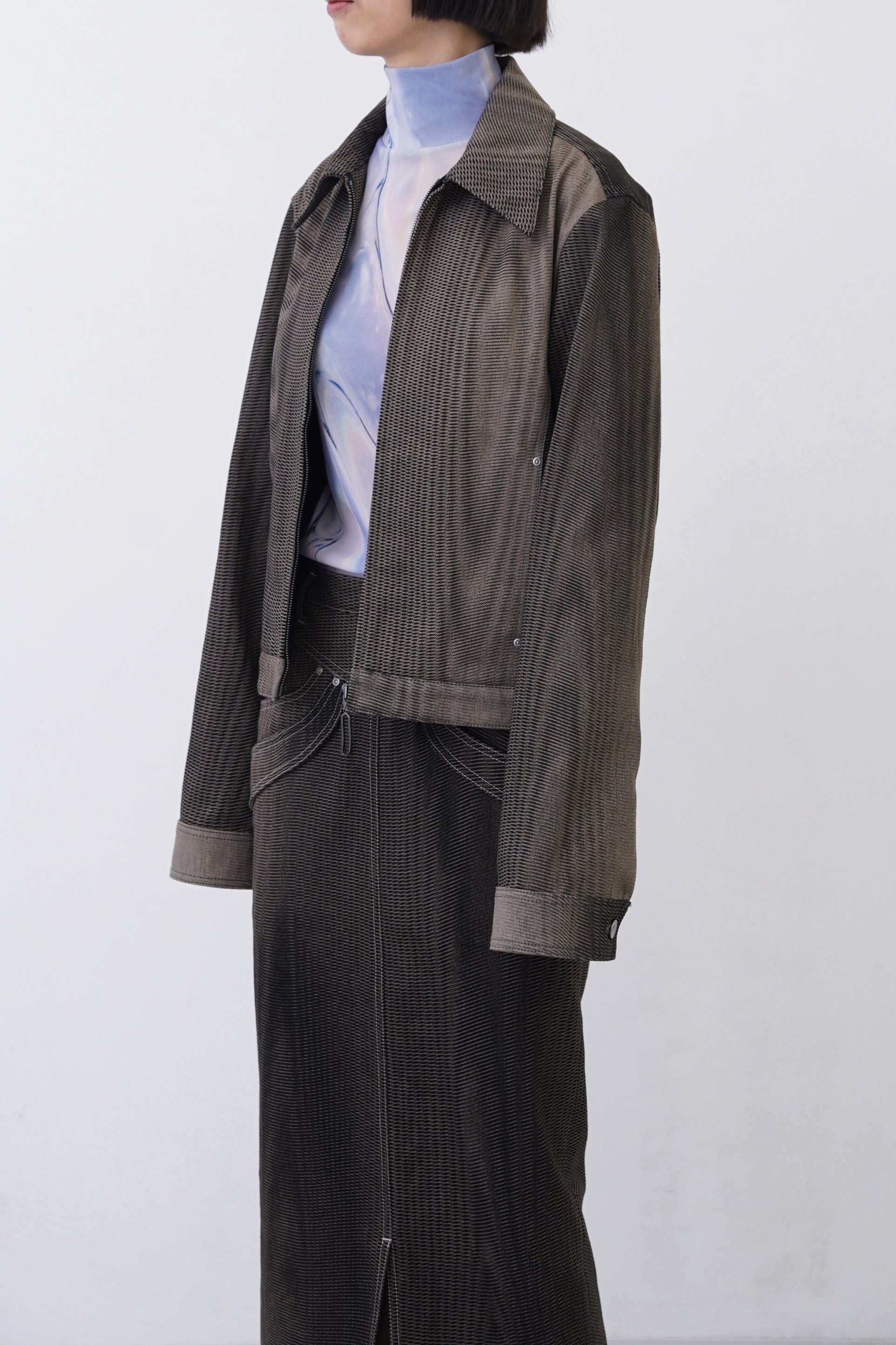 [PRE] Mirage Bleach Denim Jacket / black