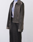Mirage Bleach Denim Jacket / black