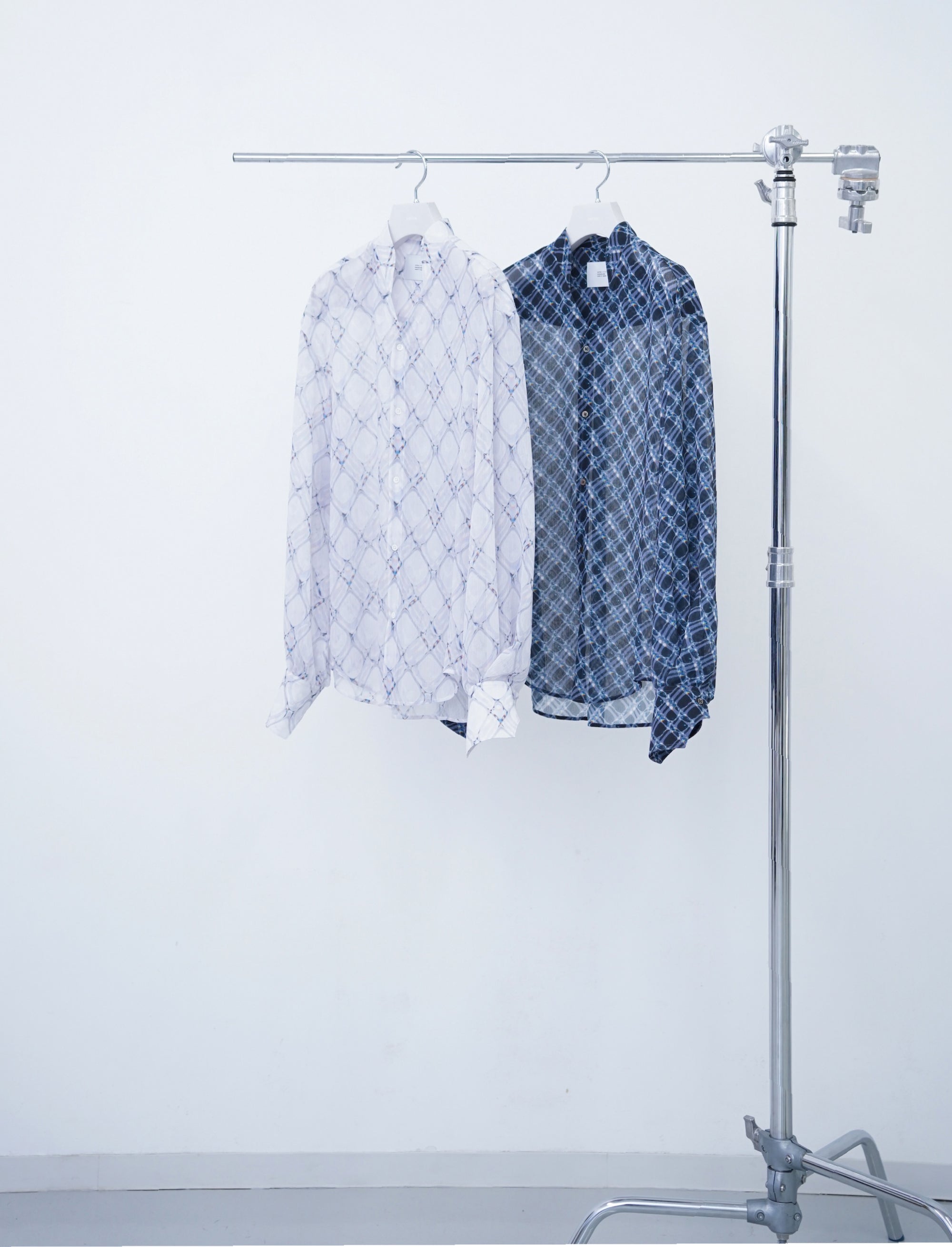 [PRE] Lattice Sheer Shirt / charcoal