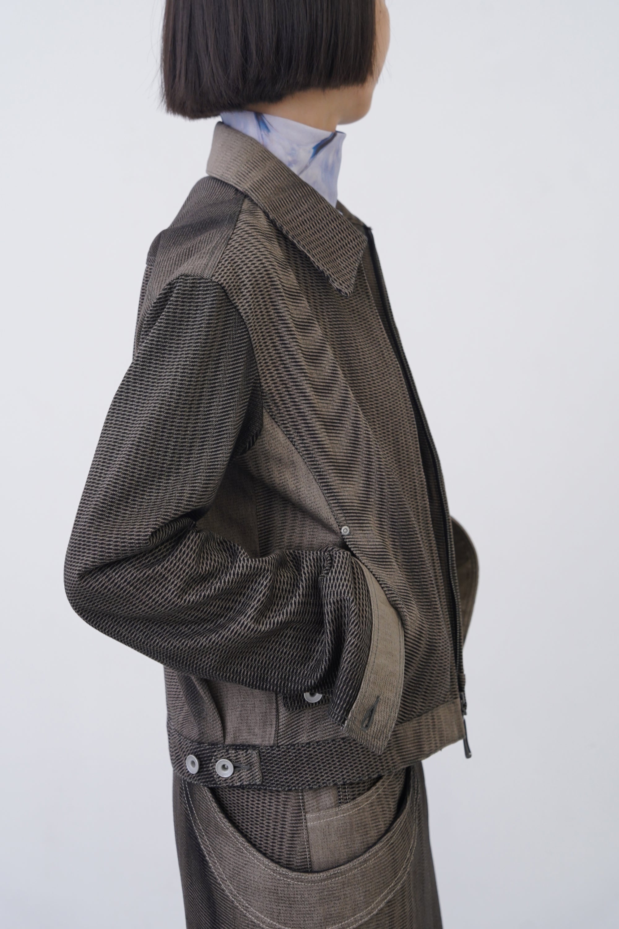 [PRE] Mirage Bleach Denim Jacket / black