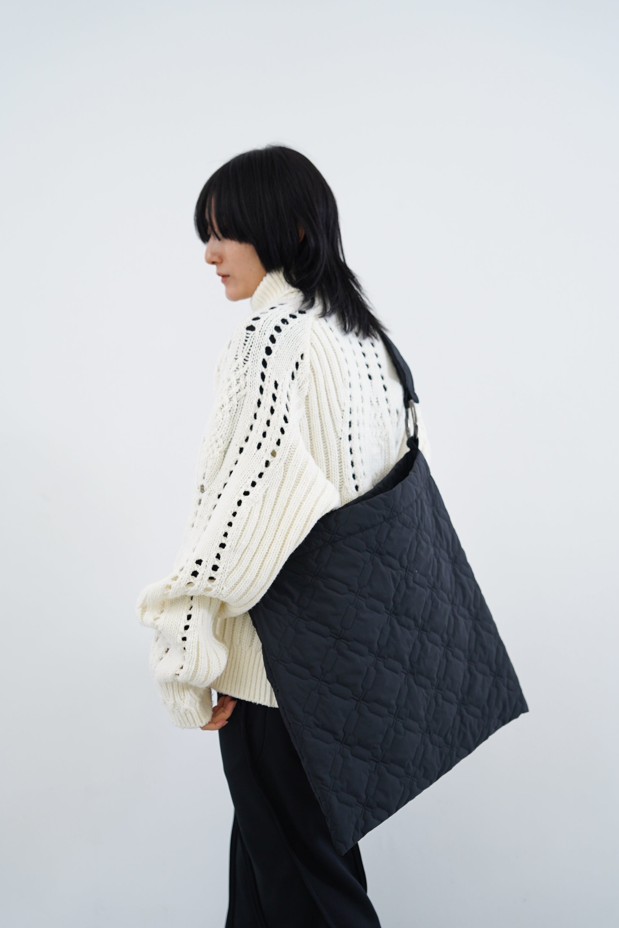 Cell Quilt Bag / black