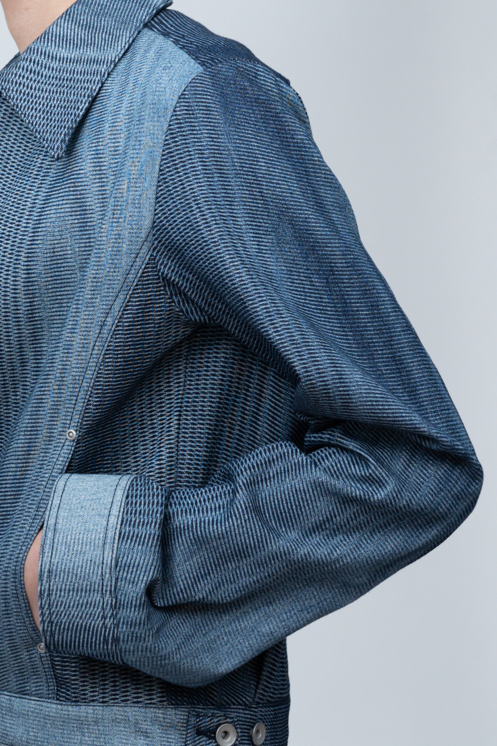 Mirage Bleach Denim Jacket / navy