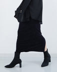 Lunar Velour Skirt / charcoal