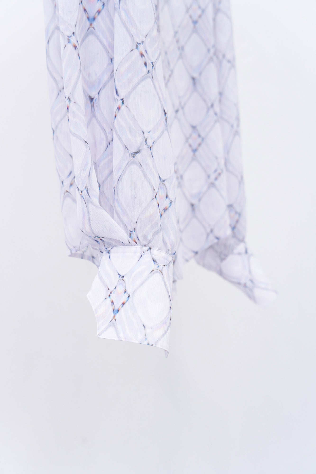 [PRE] Lattice Sheer Shirt / white