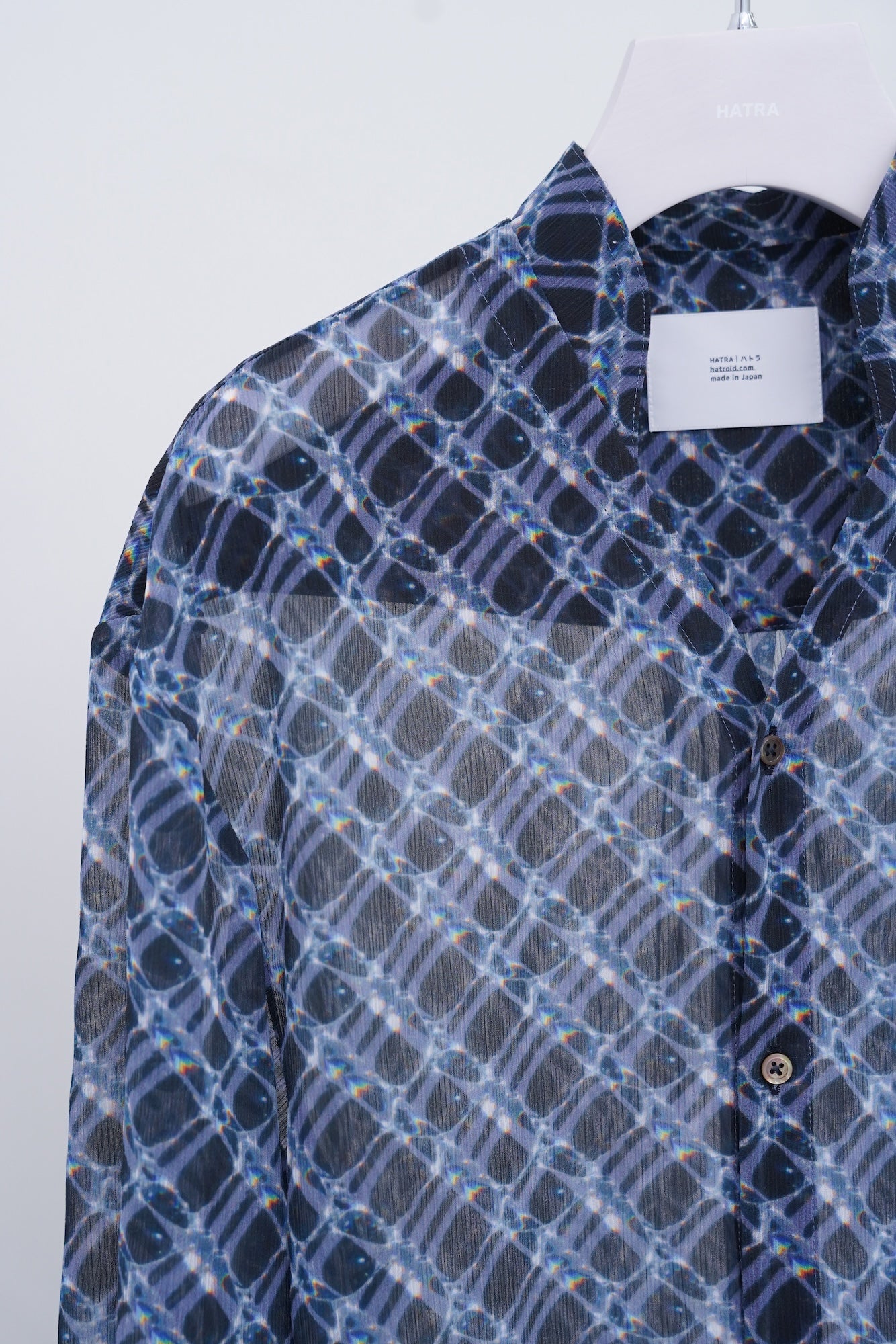 [PRE] Lattice Sheer Shirt / charcoal