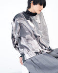 Weld Knit Sweater / silver