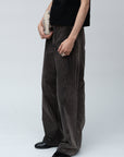 Mirage Bleach Corduroy Pants / black