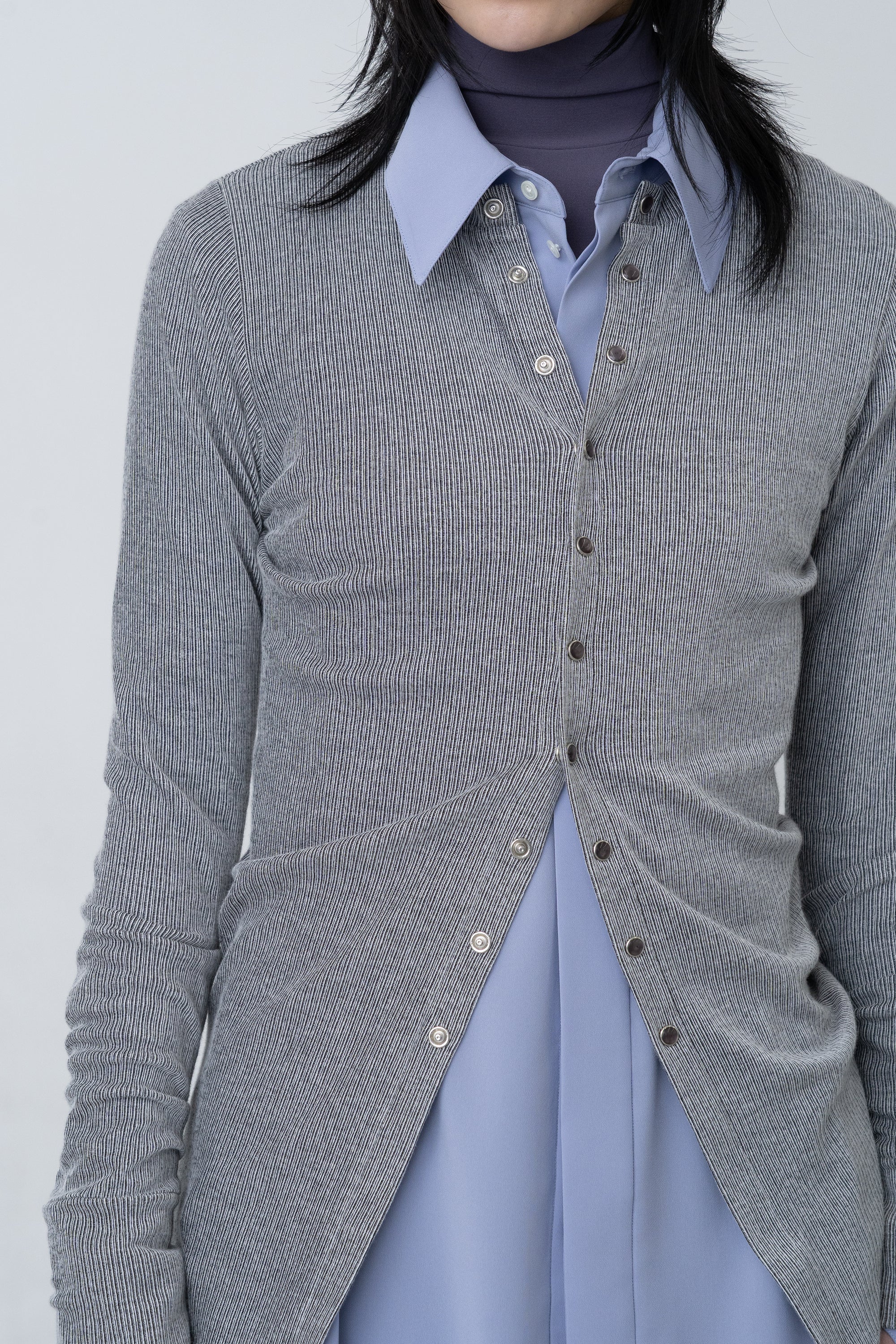 Pearl Dot Cardigan / grey
