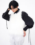 Synthetic Fur Vest / white