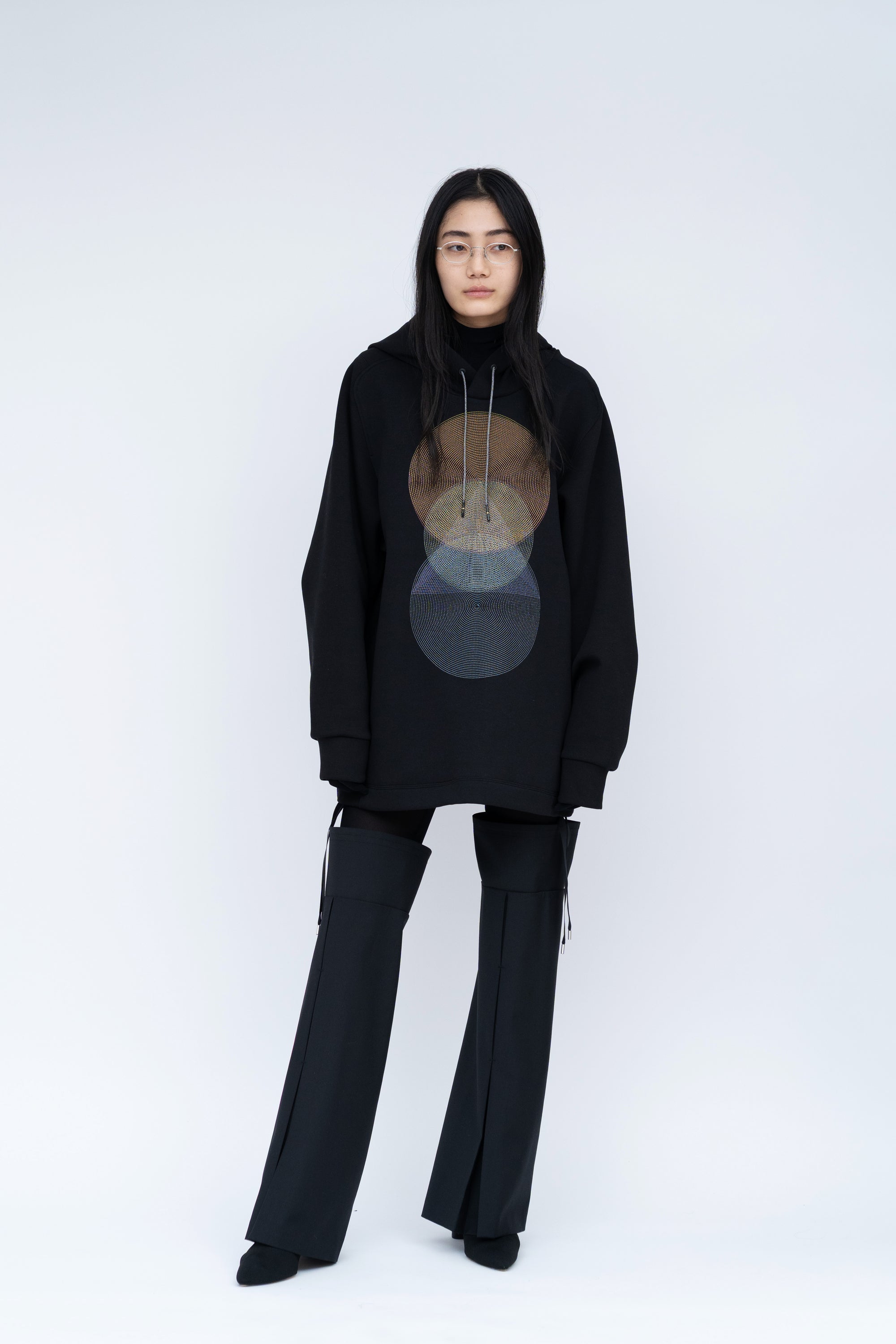 Echo Embroidery Hoodie / grey