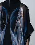 Sphere Sheer Robe / black