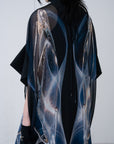 Sphere Sheer Robe / black