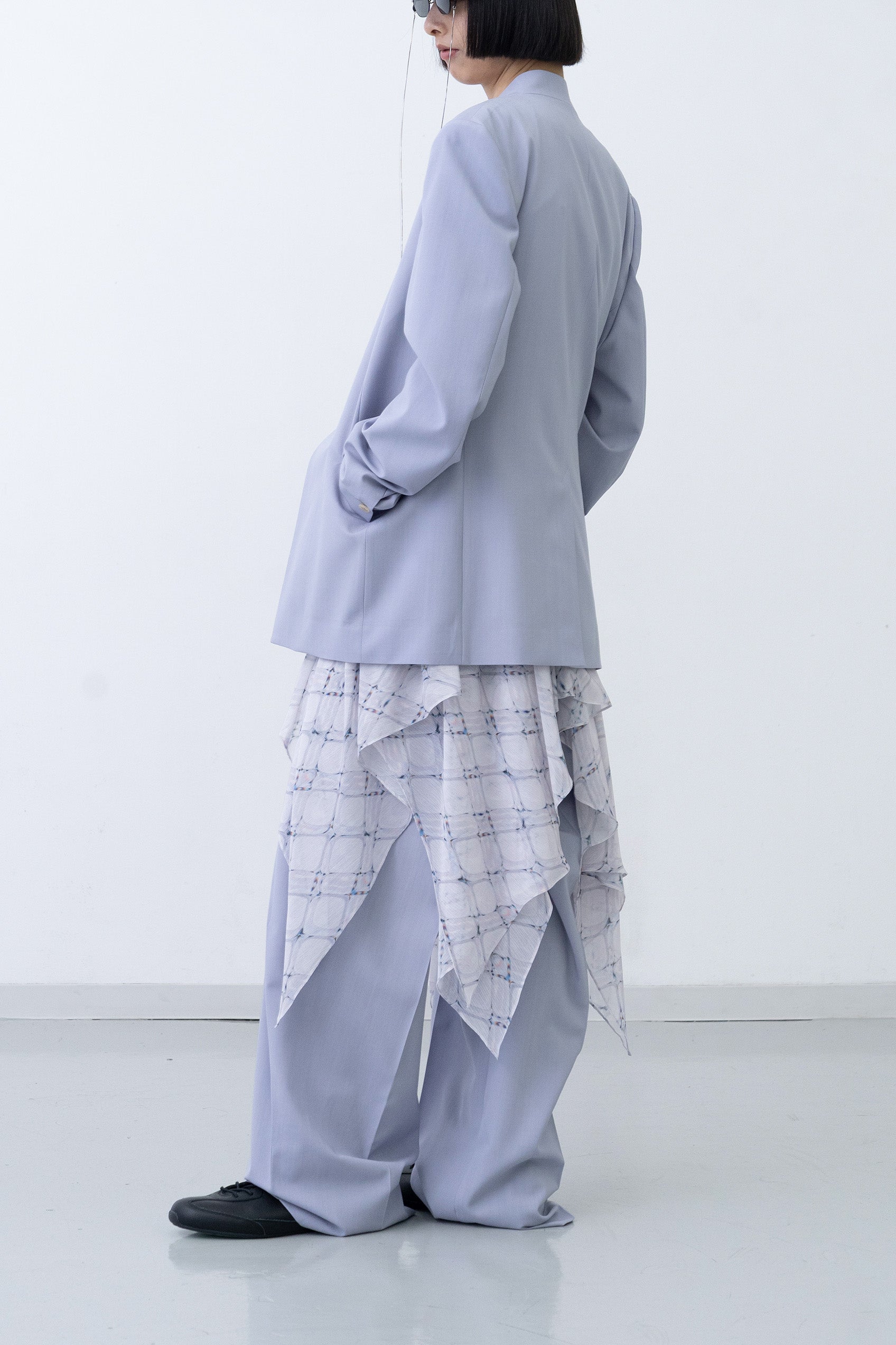 Lattice Skyfish Robe / white