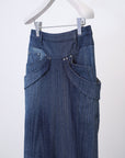 Mirage Bleach Skirt / navy