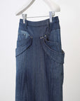 Mirage Bleach Skirt / navy